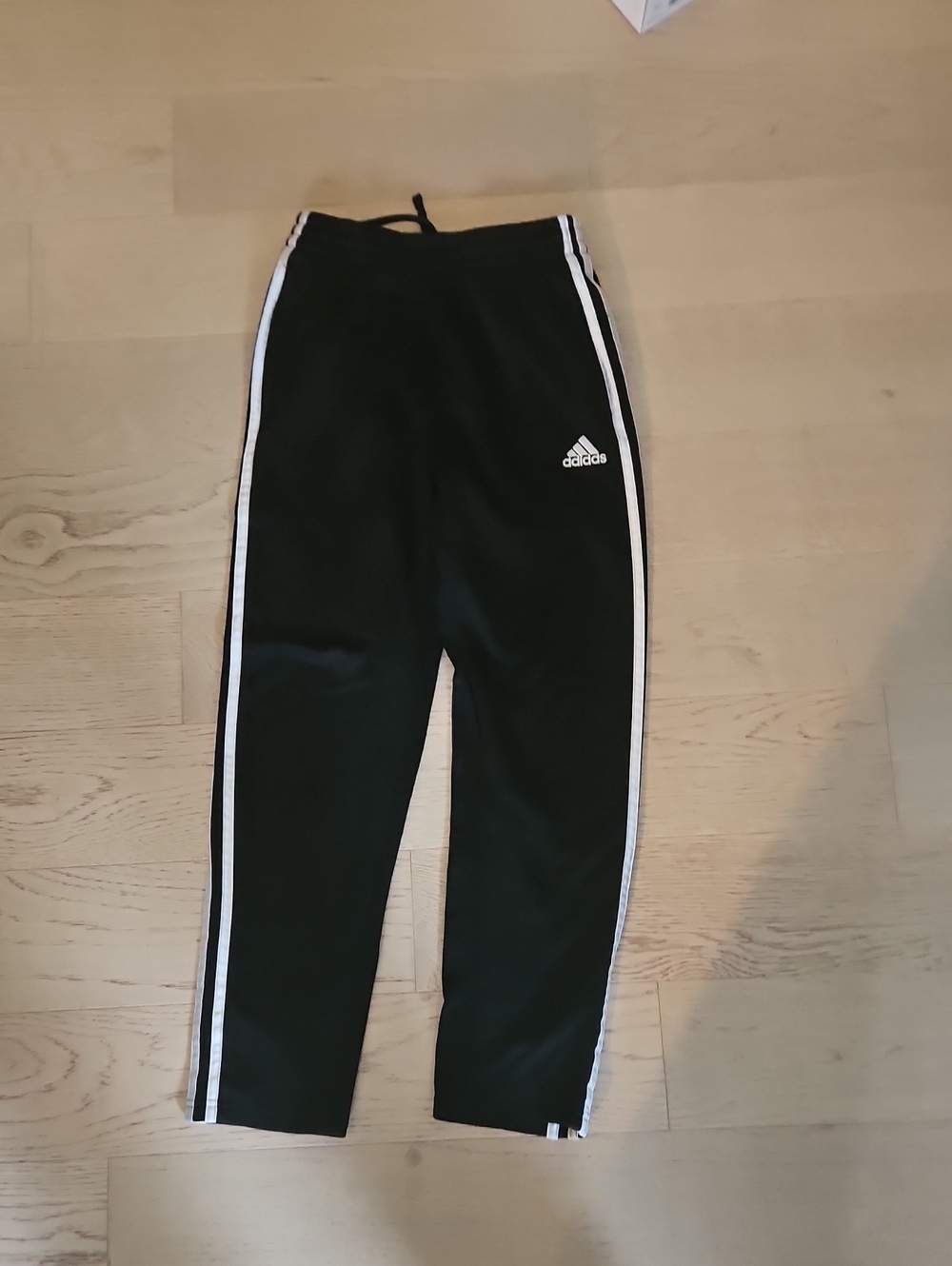 adidas Black Sweatpants with White Side Stripes